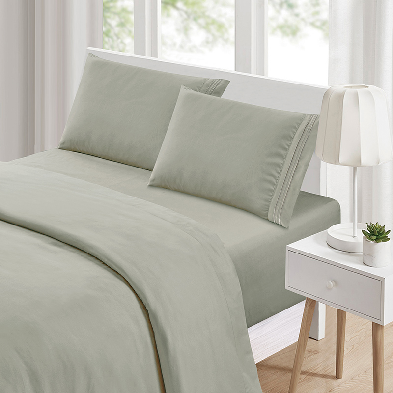 Brushed Microfiber 1800 Bedding - Wrinkle, Fade, Stain Resistant - Hypoallergenic - 4 Piece (Queen),Bed Sheet Set