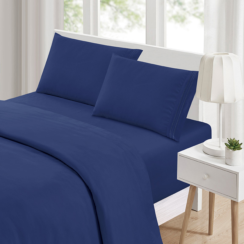Hotel Collection 1800 Thread Count Microfiber Bed Sheet Set with Deep Pocket Fitted Sheet