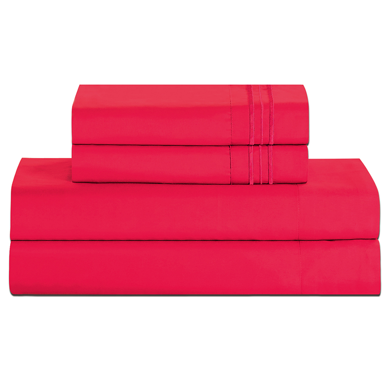 Hotel Collection 1800 Thread Count Microfiber Bed Sheet Set with Deep Pocket Fitted Sheet