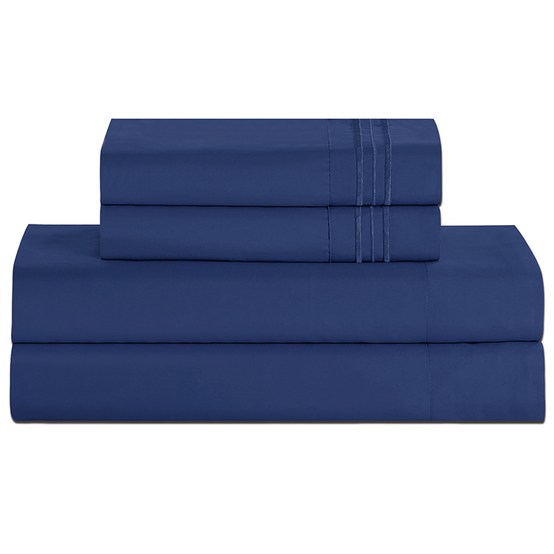 Hotel Collection 1800 Thread Count Microfiber Bed Sheet Set with Deep Pocket Fitted Sheet
