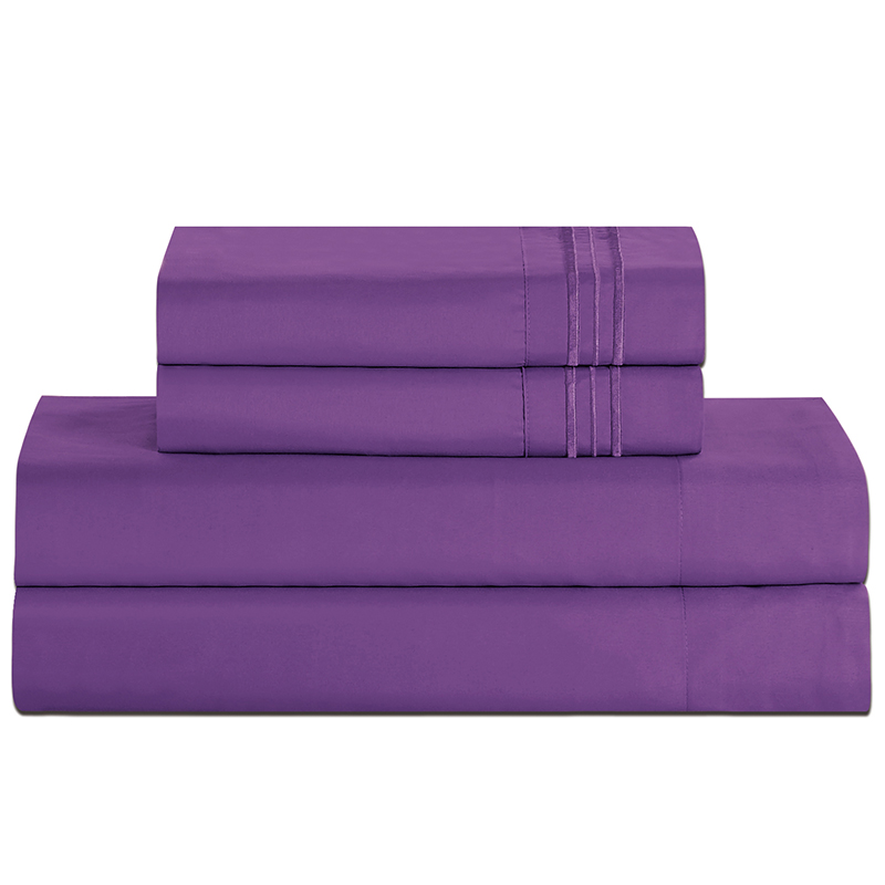 Hotel Collection 1800 Thread Count Microfiber Bed Sheet Set with Deep Pocket Fitted Sheet