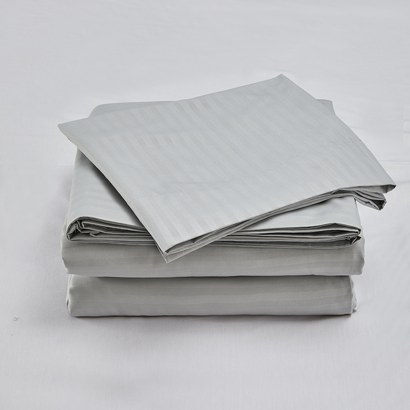 Super Soft Striped Sheet Set 4 pieces set include 1pc fitted sheet 1pc flat sheet 2pc pillowcases