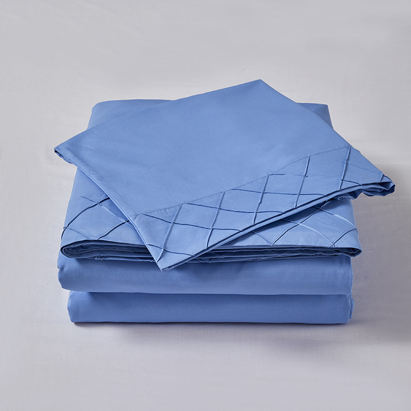 high quantity 100gsm Diamond hem 100% polyester microfiber hotel bed sheet sets