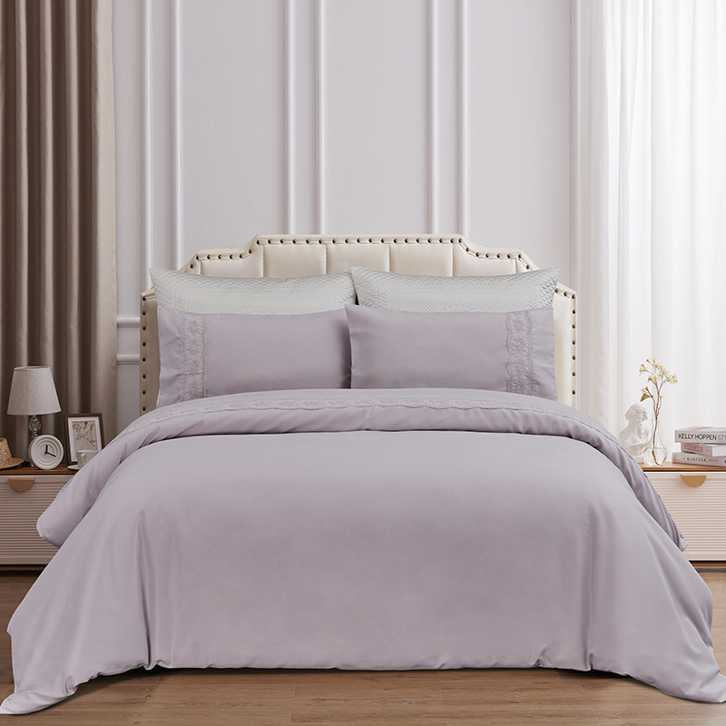 Lace Edge 100% Microfiber  Beautiful Bed Cover Bedding Duvet Cover Set