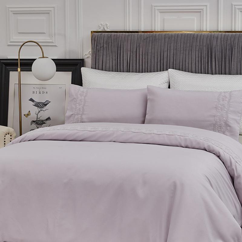 Lace Edge 100% Microfiber  Beautiful Bed Cover Bedding Duvet Cover Set