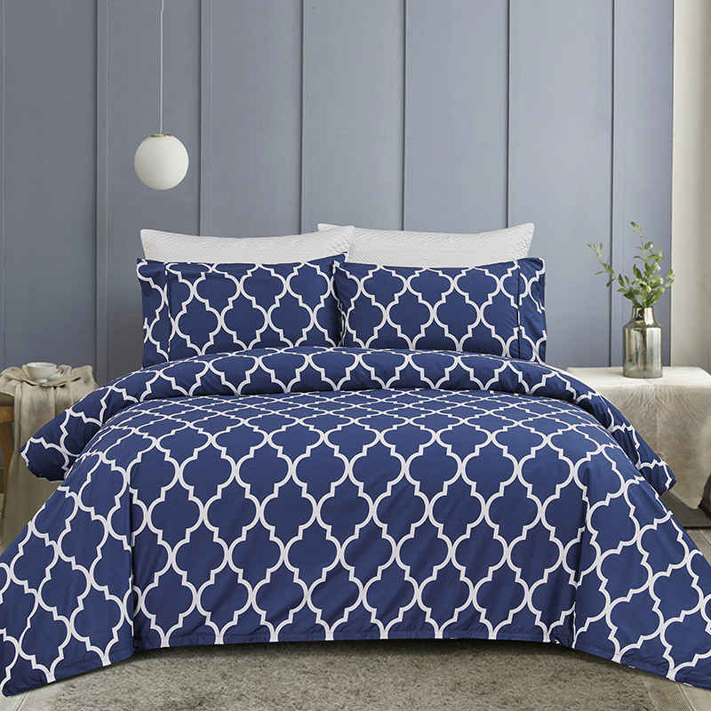 Manufacture Classic  Microfiber Printed Soft Brushed  Bed Sheet Bedding Set
