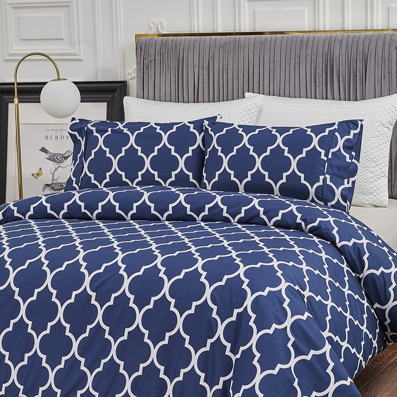 Manufacture Classic  Microfiber Printed Soft Brushed  Bed Sheet Bedding Set
