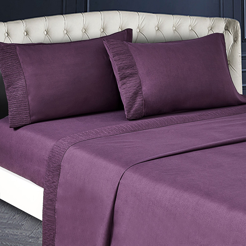 China supplier wholesale online customized disposable microfiber fabric luxury  4pc fitted bed sheets