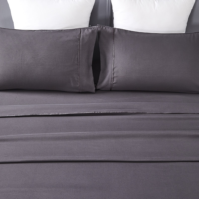 100% Polyester Brushed Microfiber 4 Pieces Bedding Set Flat Sheet