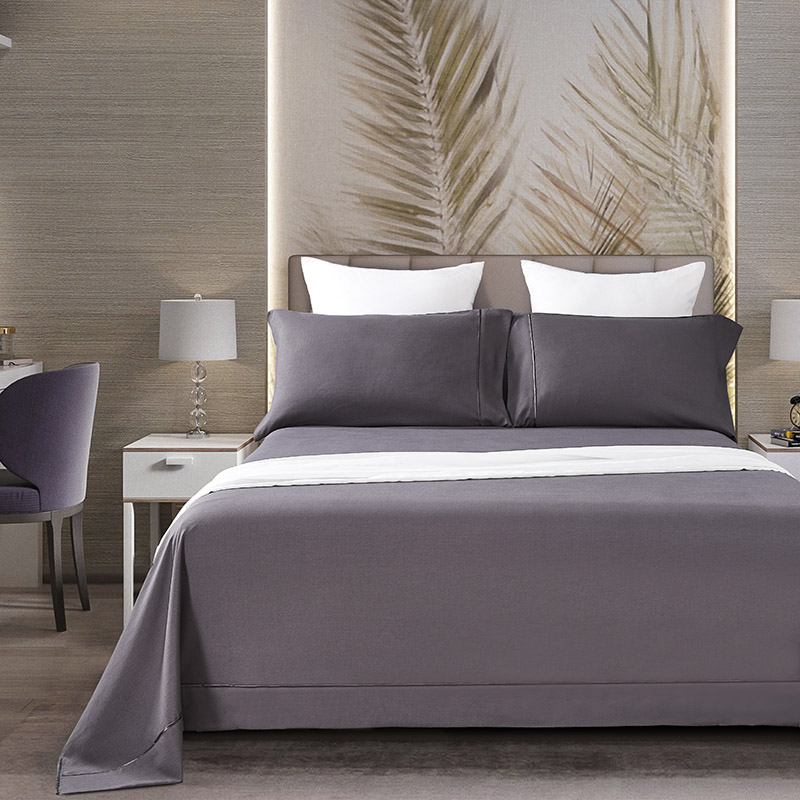 100% Polyester Brushed Microfiber 4 Pieces Bedding Set Flat Sheet