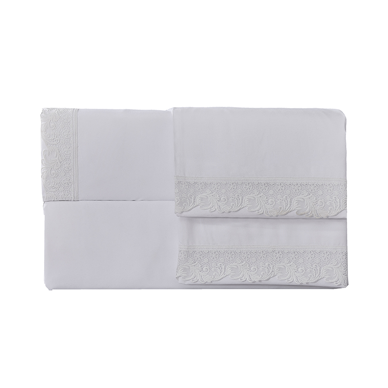 embroidery fashion lace 4 pcs bedding sheet set