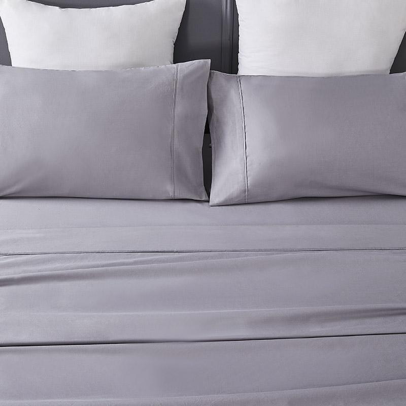 6 Piece Hotel Luxury Soft 1800 Series Premium Bed Sheets Set Deep Pockets Hypoallergenic Bedding Set King Gray