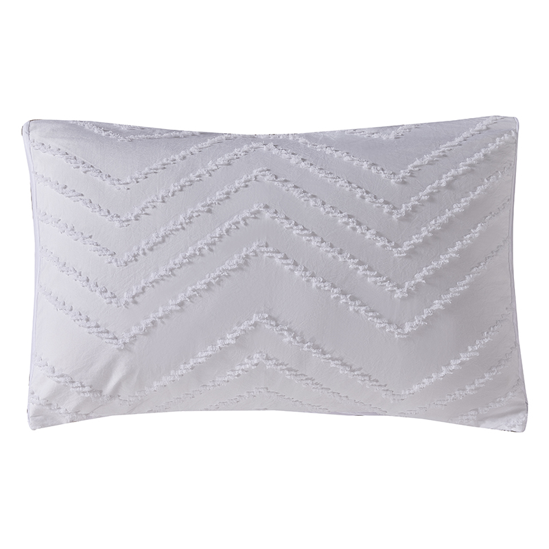 Duvet Cover Set Solid White Tufted Jacquard Geometric Wave Pattern Elegant Luxury Bedding Sets quilt cover set sale