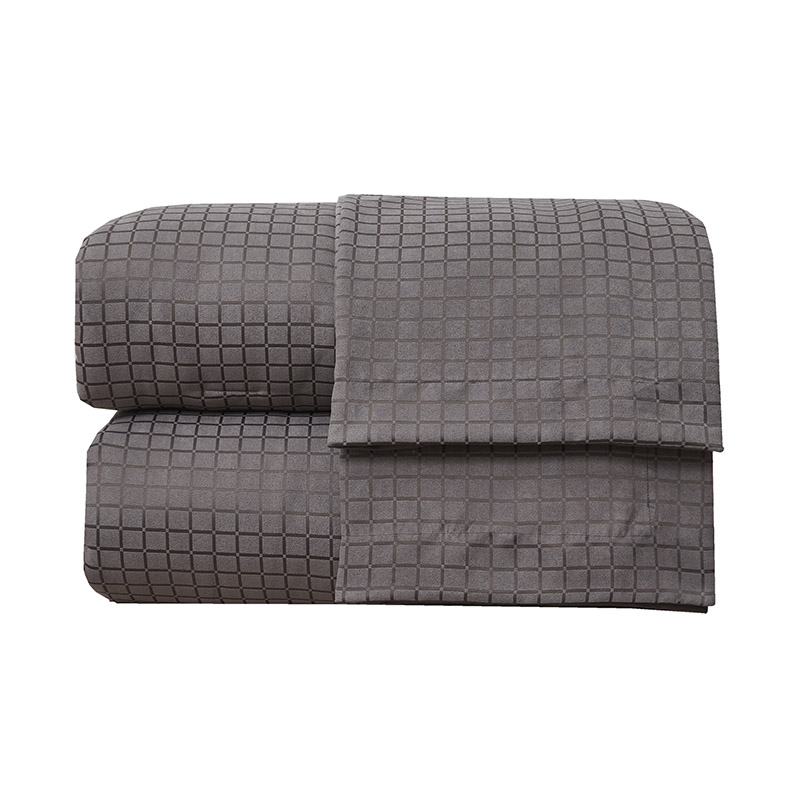 Soft Lattice Jacquard  Duvet Cover Set With Pillowcases Quilt Cover Set Comforter Cover For Bedroom 100% Polyeste