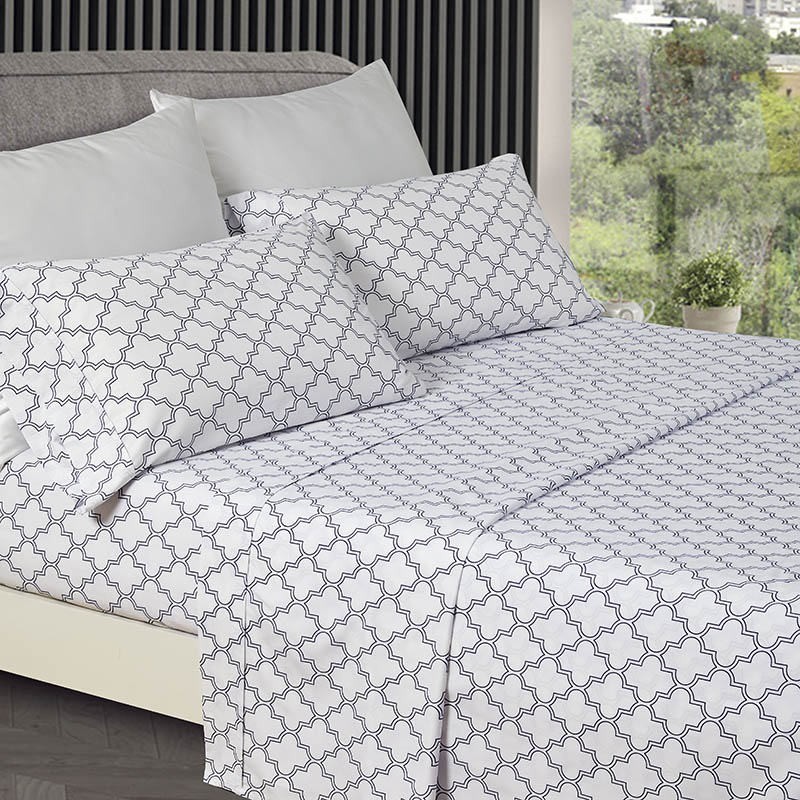 100% polyester Printed 4pcs microfiber sheet set