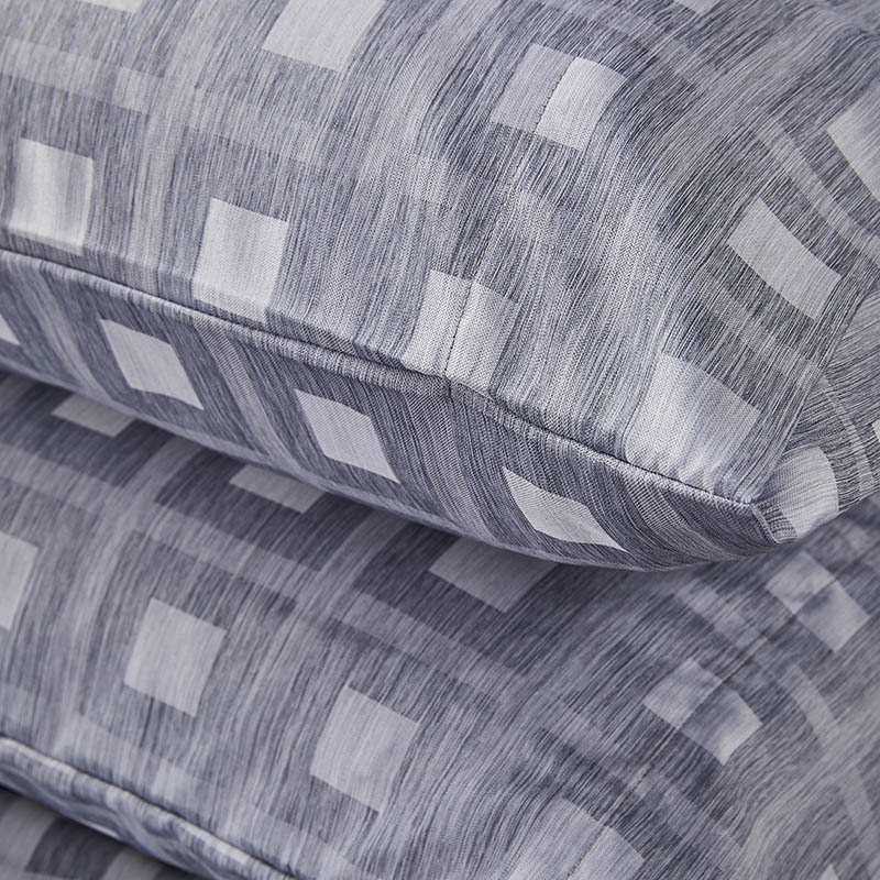 Plain dyed jacquard  queen size polyester fabric bed sheet set