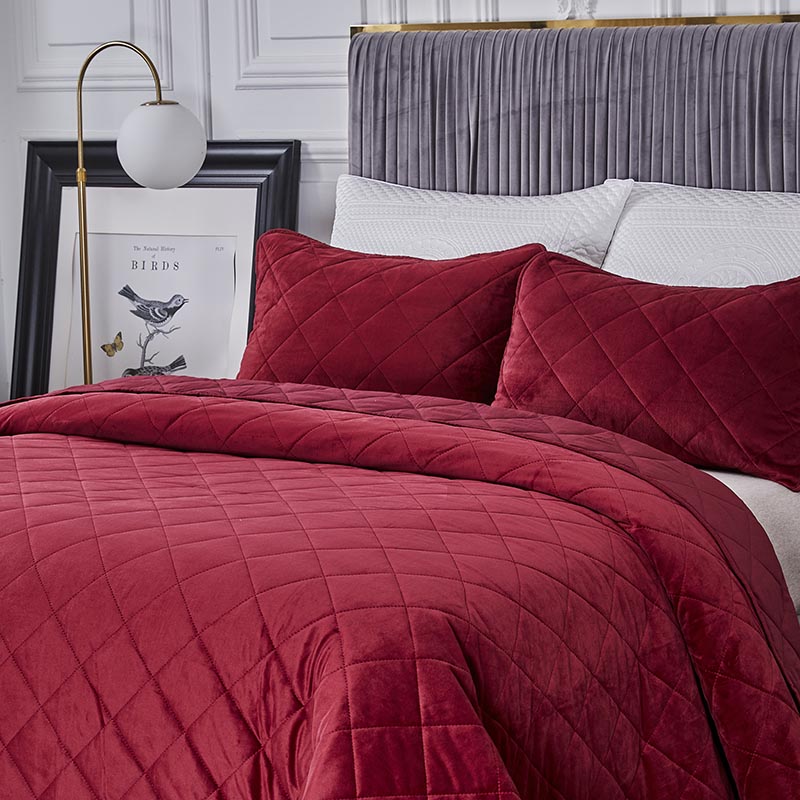 Reversible quilt coverlet set lightweight bedspread 3 piece quilt set