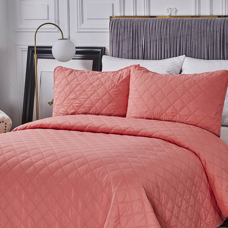 Reversible quilt coverlet set lightweight bedspread 3 piece quilt set