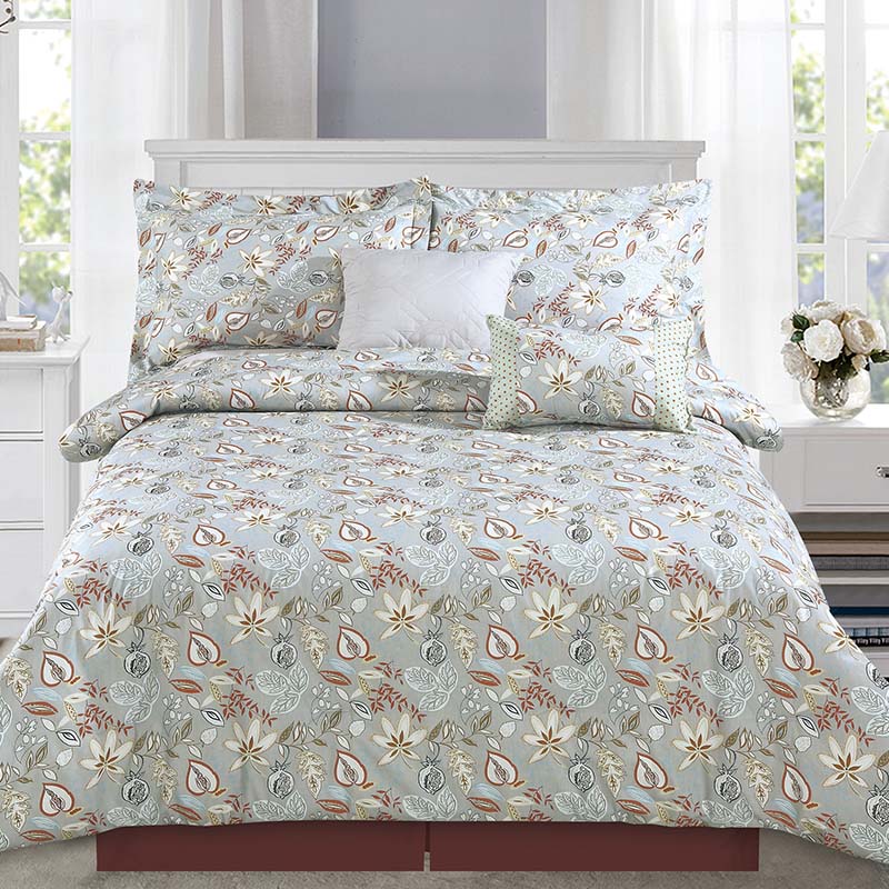 100% cotton bed sheet set customized print flower designs bedding sets environmental comforter set