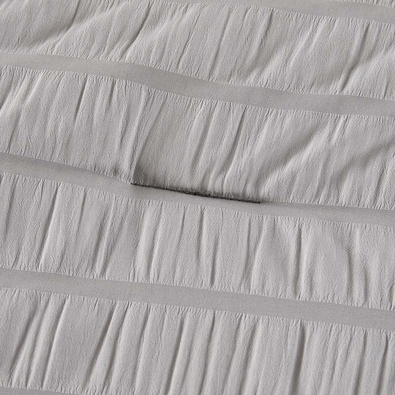 custom  luxury feather printed textured duvet cover bedding seersucker comforter sets