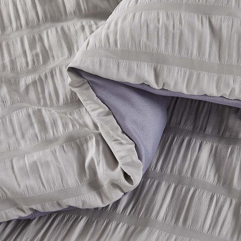 custom  luxury feather printed textured duvet cover bedding seersucker comforter sets