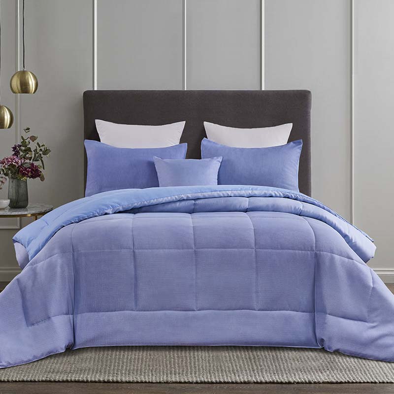 Duvet Cover Set Queen Size Galaxy Outer Style  Gradient Luxury Soft Bedding Set Comforter Cover (1 Duvet Cover+2 Pillowcases) Blue