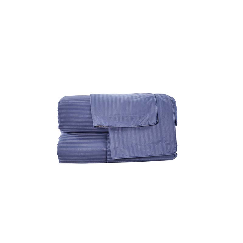 Navy colour and Satin stripe wholesale comforter sets luxury bedding set