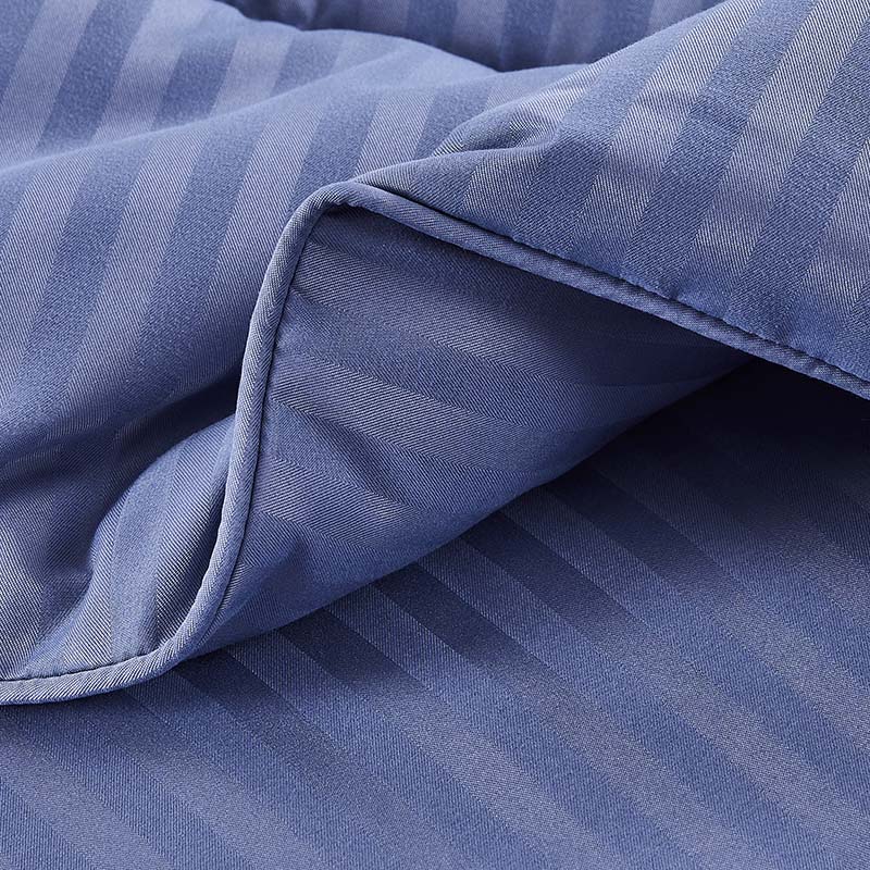 Navy colour and Satin stripe wholesale comforter sets luxury bedding set