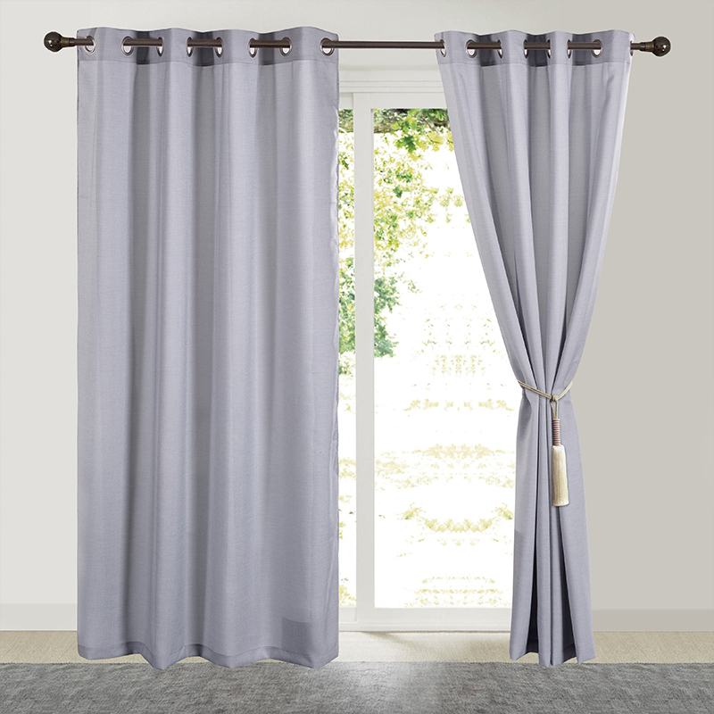 Hot selling good quality pure color linen blackout curtain fabric