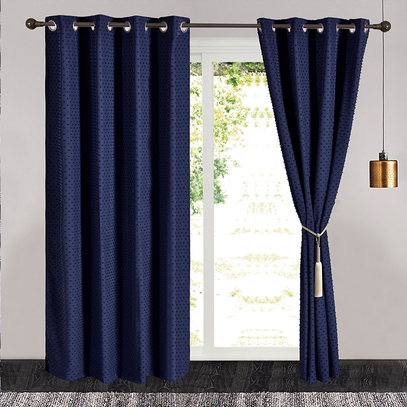 Waterproof 100 polyester fabric jacquard luxury shower curtain for bathroom