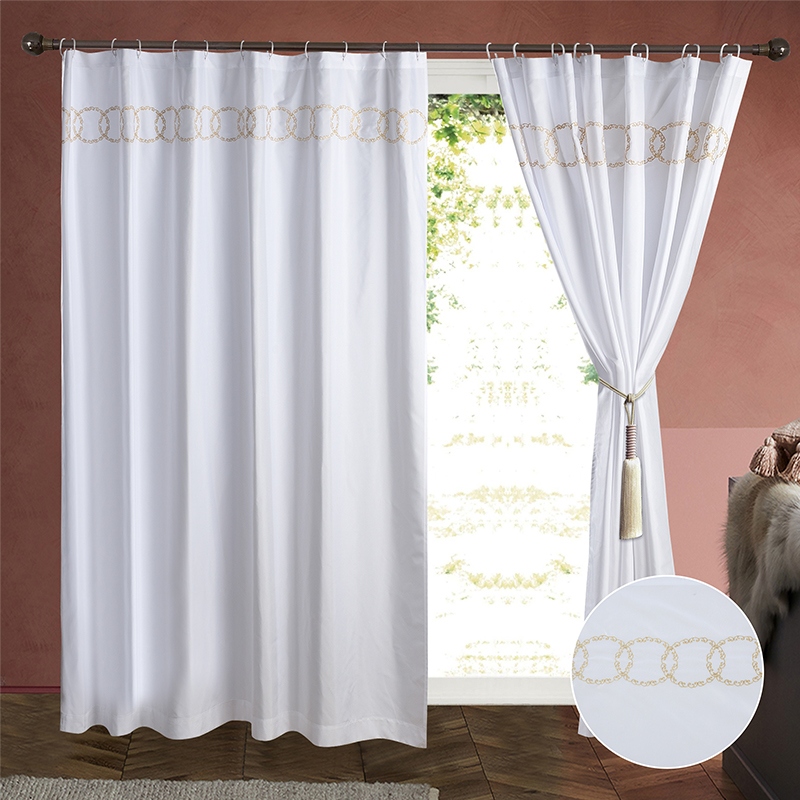 2021 Microfiber modern popular embroidery  shower curtain bathroom nice curtain
