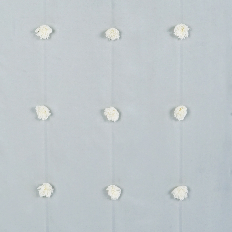 Boho Tufted Shower Curtain Set