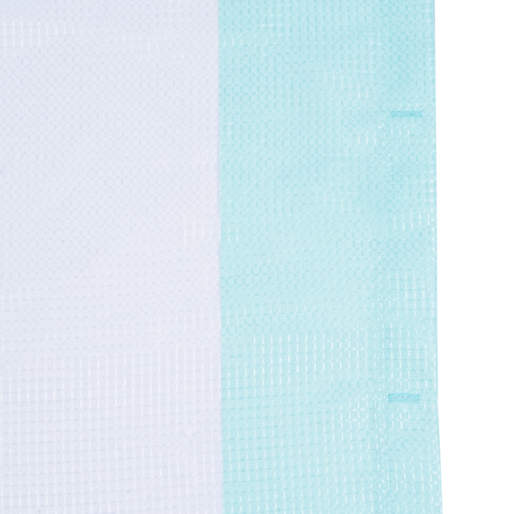 Printing Waffle Weave Fabric White Shower Curtain