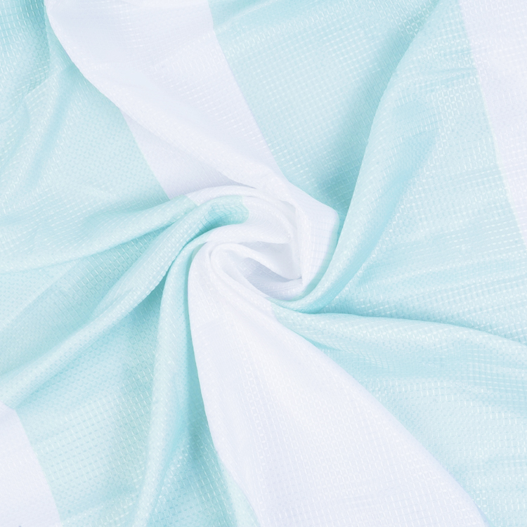 Printing Waffle Weave Fabric White Shower Curtain