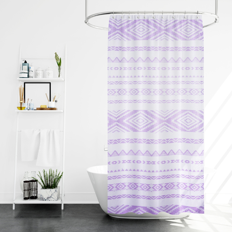 Jacquard Washed Polyester Shower Curtain