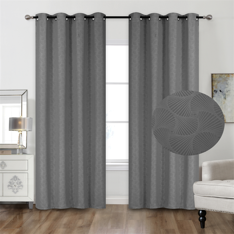 Blush Blackout Curtains Printed Grommet Room Darkening Curtains