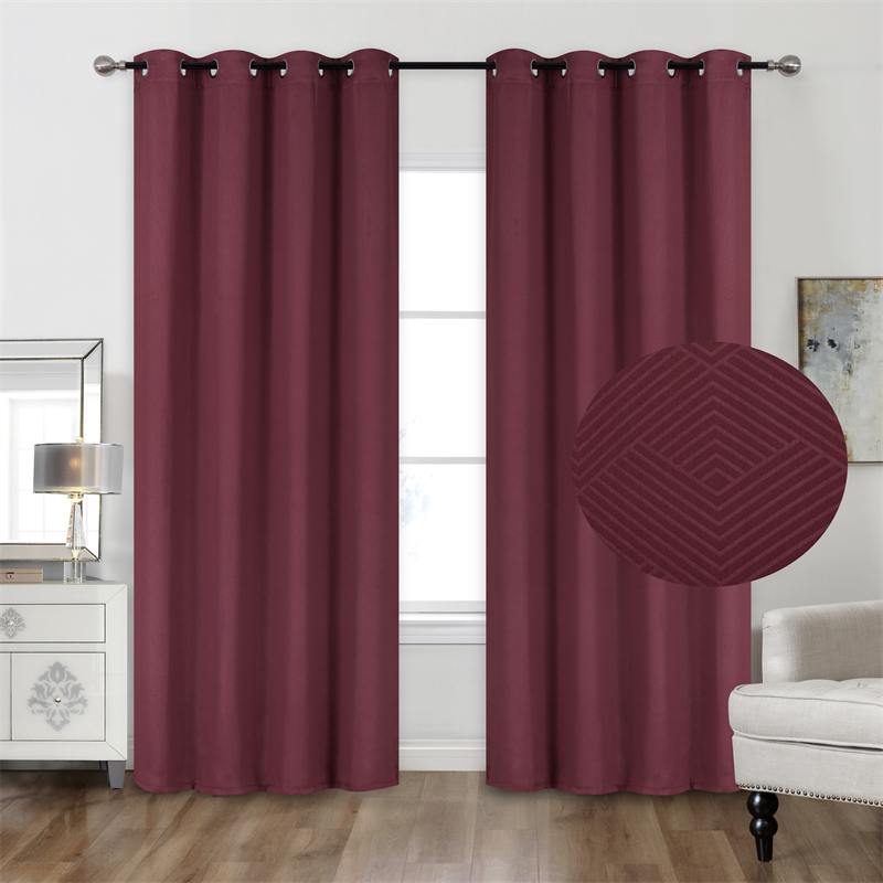 Blush Blackout Curtains Printed Grommet Room Darkening Curtains