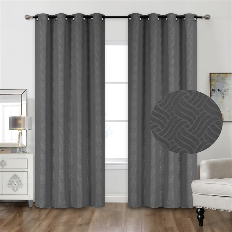 Blush Blackout Curtains Printed Grommet Room Darkening Curtains