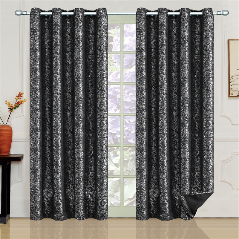 Blush Blackout Curtains Printed Grommet Room Darkening Curtains