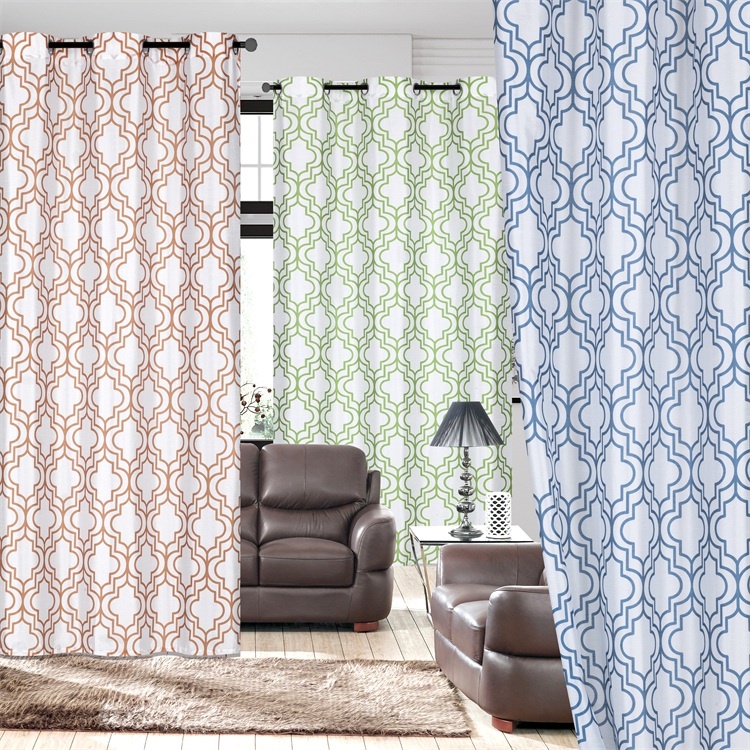 Printing Faux Silk Curtains For The Living Room
