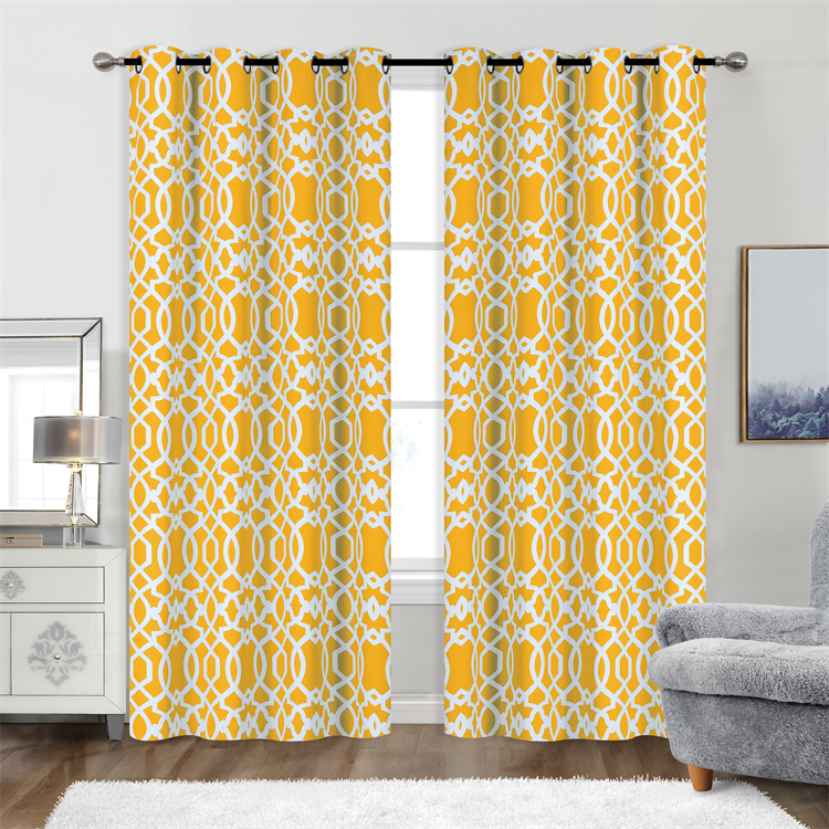 Printing Faux Silk Curtains For The Living Room