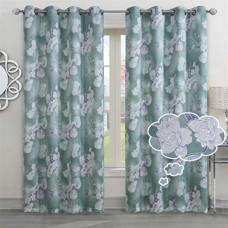 Cortina Dolly Sheer Curtian With Foil Print