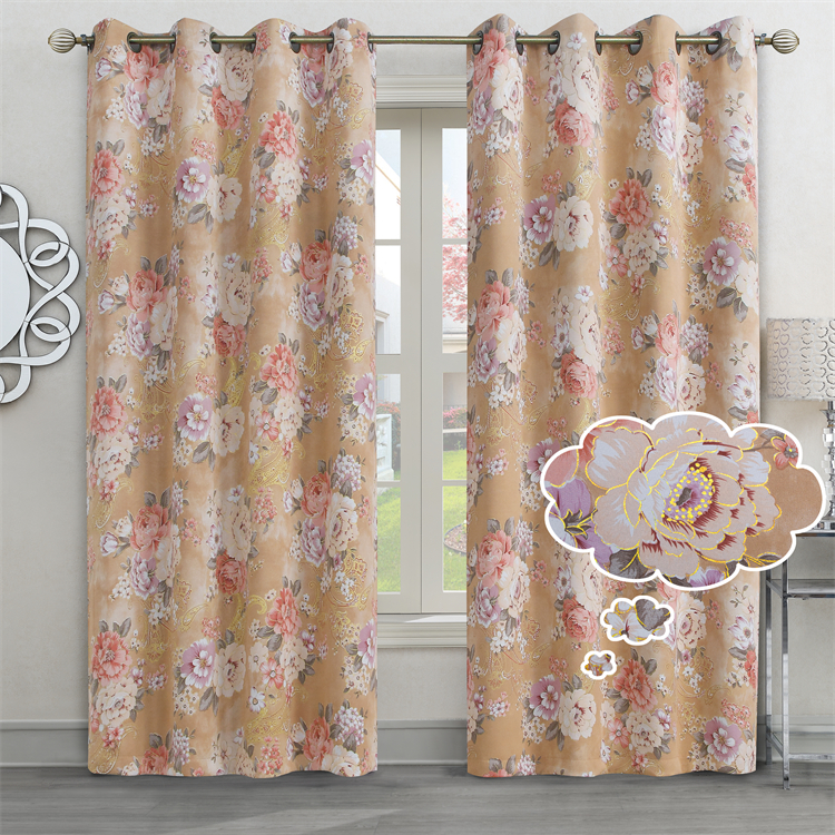 Cortina Dolly Sheer Curtian With Foil Print