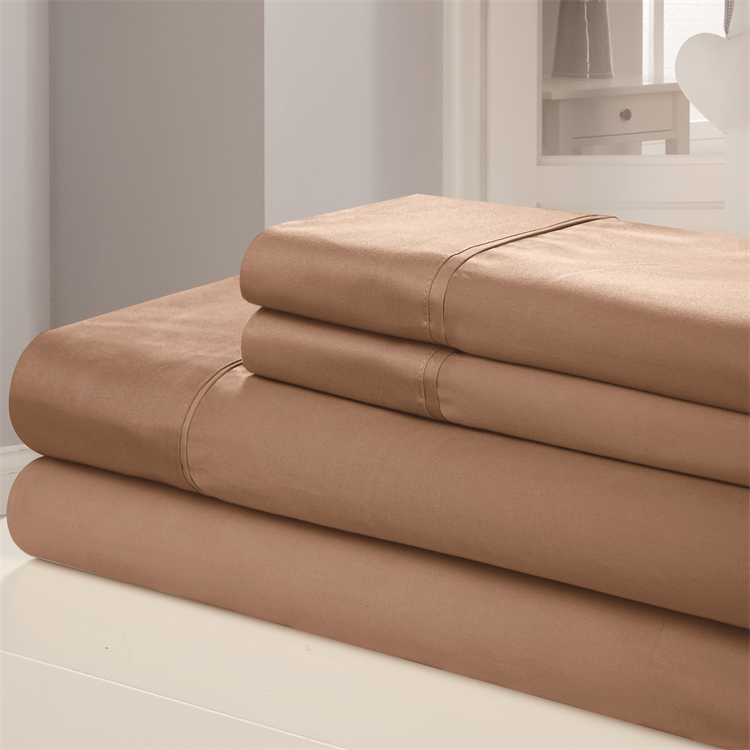 Cotton Sheet Sets Home 4 Piece Microfiber Bed Sheet For Solid Color R Bedsheet Bedding Set