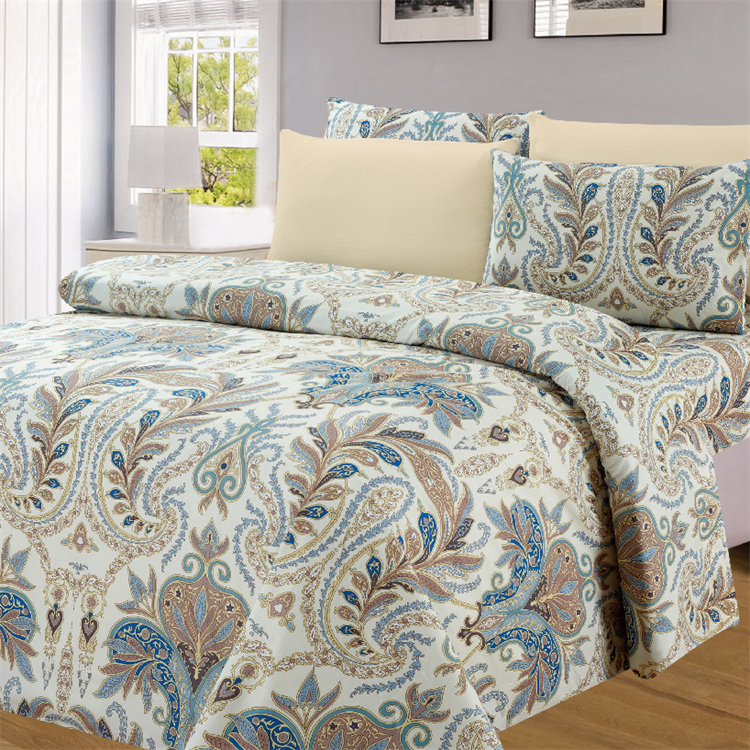 Flower Pattern Six -Piece Skin-Friendly Cotton Bedding Set