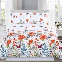 100% Polyester 90GSM microfiber brushed duvet cover printed bedding set