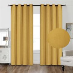 Solid 3D Embossed Blackout Window Curtain For Living Room Bed Room